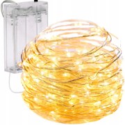 Karácsonyi fénylánc 50 LED-es, meleg fehér