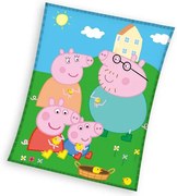 Peppa malac Picnic coral fleece polár takaró 150x200cm