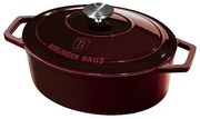 Berlinger Haus Öntöttvas edény fedővel Burgundy Line, 30 cm