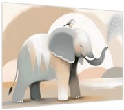 Kép - Elefánt pasztell színekben (70x50 cm)
