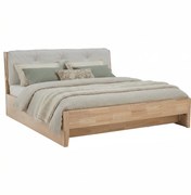 Franciaágy, 180x200, masszív fa, természetes, FLORENCIA