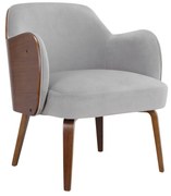 Szürke bársony fotel Haruko - Støraa