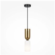 Maytoni MOD177PL-01G - Csillár zsinóron MEMORY 1xE14/40W/230V arany/fehér