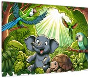 Kép - Vidám állatkák (70x50 cm)