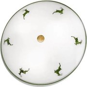 Kolarz 731.U13.4.100-Mennyezeti lámpa NONNA 3xE27/60W/230V pr.42 cm zöld/réz