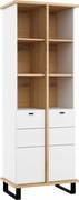 Könyvespolc szekrény Cross CRO-15 tölgy artisan matt fehér