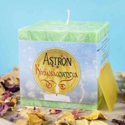 Astron Kívánsággyertya - Kocka 6,5 ​​cm, világoszöld