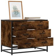 füstös tölgy szerelt fa fiókos szekrény 70x41x56 cm