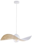 Csillár zsinóron KAPELLO 1xE27/60W/230V átm. 55 cm fehér/arany