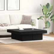 Kávézóasztal Fekete Tölgy 90x90x28 cm Mérnöki Fa