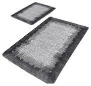 Fekete-szürke fürdőszobai kilépő szett 2 db-os 60x100 cm – Mila Home