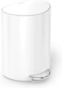 Fehér fém pedálos szemetes 6 l – simplehuman