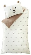 Barna-krémszínű kétszemélyes mikroplüss gyerek ágyneműhuzat 200x200 cm Cosy Bear – Catherine Lansfield