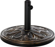 Outsunny Napernyő Állvány 13 kg Napernyő Állvány 35 mm/38 mm/48 mm Átmérőjű Napernyő Tartóhoz Kertbe, Balkónra, Antik Bronz | Aosom