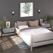 2 db szürke sonoma tölgy színű falra szerelhető éjjeliszekrény