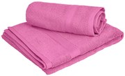 1x fürdőlepedő CLARYSSE ELEGANCE 70x140 cm + 1x törölköző CLARYSSE 60x110 cm, 100% pamut, rózsaszín