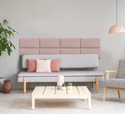 Kárpitozott panel - Téglalap - 100x20cm Szín: Rózsaszín