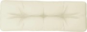 vidaXL krémszínű szövet raklappárna 120 x 40 x 12 cm