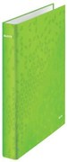 Gyűrűs könyv, 2 gyűrű, D alakú, 40 mm, A4 Maxi, karton, LEITZ Wow, zöld (E42410054)