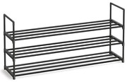 3 szintes fém cipőtartó, 116 x 30 x 55 cm