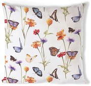 Pillangó kert pamut díszpárnahuzat 40x40 cm