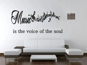 Dekoratív falmatrica MUSIC IS THE VOICE OF THE SOUL 50 x 100 cm