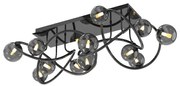 Wofi 9014-1205 - LED Felületre szerelhető csillár NANCY 12xG9/3,5W/230V fekete/króm
