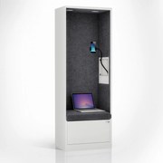 Sally 600mm korpus Biały - siedzisko Ciemnoszary