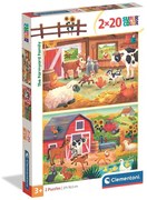 Farm Family 2x20 db-os puzzle Clementoni
