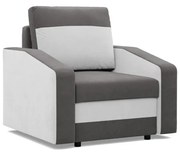 Hewlet fotel, szövet anyag, bonell töltet, szürke - fehér