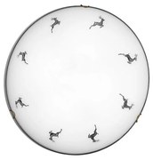 Kolarz 731.13.4.133- Mennyezeti lámpa NONNA 3xE27/60W/230V átm. 50 cm szarvas szürke 731.13.4.133