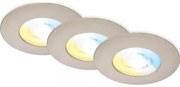Briloner 7605032-SZETT 3xLED Fürdőszobai beépíthető mennyezeti lámpa 3xLED/4,9W/230V IP44 matt króm