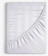 Goldea körgumis damaszt lepedő - világosszürke csíkos 80 x 160 cm