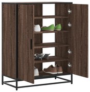 barna tölgy színű szerelt fa és fém cipőszekrény 75x38x97,5 cm