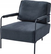 Pihenőszék Prémium szövet Szürke Modern Lábak Festett Acél