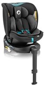 Lionelo NAVY i-Size 40-150 cm autósülés alapozóval, fekete/türkiz