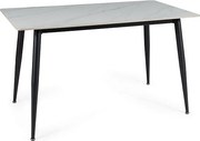 Étkezőasztal RION 130x70 cm kerámia asztallappal, fehér márvány