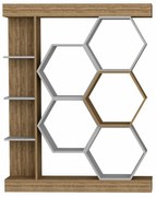 Sueno White and Walnut könyvespolc