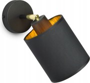 Fali Lámpa Állítható Fekete Arany Lámpabúrával