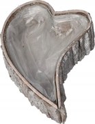 Virágcserép Fa Fedél Nagy Szív Szürke Virágtartó