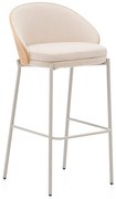 Bézs-világos natúr színű bárszék (ülésmagasság 77 cm) Eamy – Kave Home