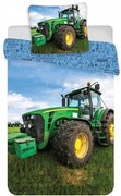 Traktor Green gyerek, ovis ágyneműhuzat 100×135cm, 40×60 cm