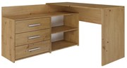 Dany sarok íróasztal polccal, tárolóval, tölgy