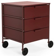 Irodai konténer MOBIL MAT 3 kerekekkel, többféle színben - Kartell szín: matt szilva