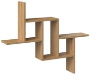 Aldabra Fiesta nyitott fali polc, tároló, 90x73,5x15 cm, tölgy