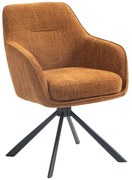 Narancssárga kárpitozott étkezőfotel szett 2 db-os Avola – Unique Furniture