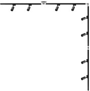 Zuma Line 3581 - Irányítható spotlámpa a TUBE sínes rendszerhez 8xGU10/35W/230V, fekete