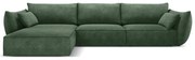 Sötétzöld sarokkanapé (bal oldali) Vanda – Mazzini Sofas