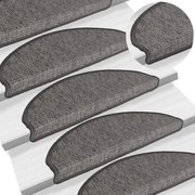 15 db szürke és bézs színű öntapadó lépcsőszőnyeg 65x21x4 cm