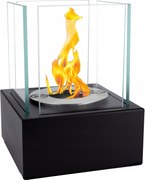 Szabadonálló biokandalló 13x13x17cm Smart Fekete strukturált matt, bioüzemanyag